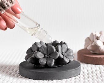 Handmade Concrete Essential Oil Diffuser Flower: Eco-Friendly Aroma Decor