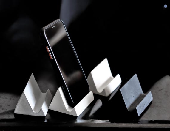 Concrete Phone Stand | Minimalist Smartphone Holder | modern decor | desktop accessory | Iphone holder | unique gift | handmade