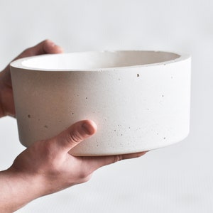 Concrete bowl | Round cement bowl | Decorative bowl | Minimalistic decor |  Modern fruit tray