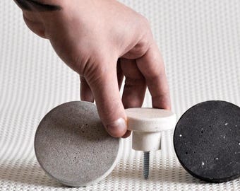 Modern White Concrete wall hook | cement towel hooks & kitchen hanger