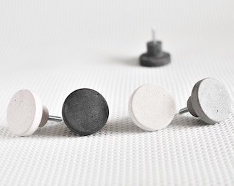Concrete wall hook round | Cement coat hook | Modern wall storage | Circular cement knob | Decorativ beton hanger | Industrial decor