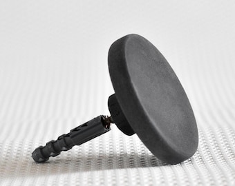 Large Graphite Concrete Wall Hook | Minimalist Industrial Coat Hook for Bathroom or Entryway