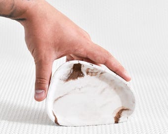 Beige Marmoreffekt Betontablett | Skandinavische Aufbewahrungsschale