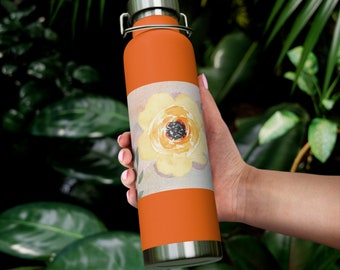 Flowers Copper Vacuum Insulated Bottle, 22oz