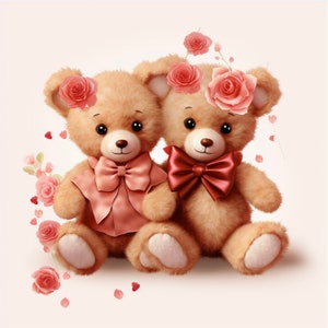 Valentines teddybeer clipart, 21 PNG Valentijnsdag clipart, Valentines teddybeer clipart, liefde beren PNG