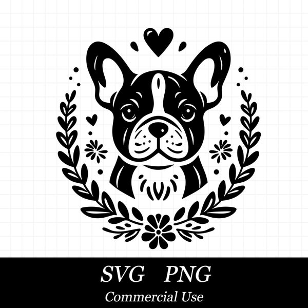 French Bulldog SVG PNG, Dog Svg, Dog Mama Svg,  SVG Files for Cricut, Commercial Use, Instant Digital Download,