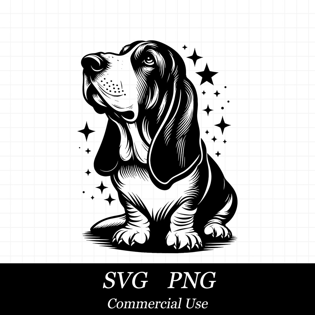 Basset Hound Dog SVG PNG, Basset Hound Svg, SVG Files for Cricut