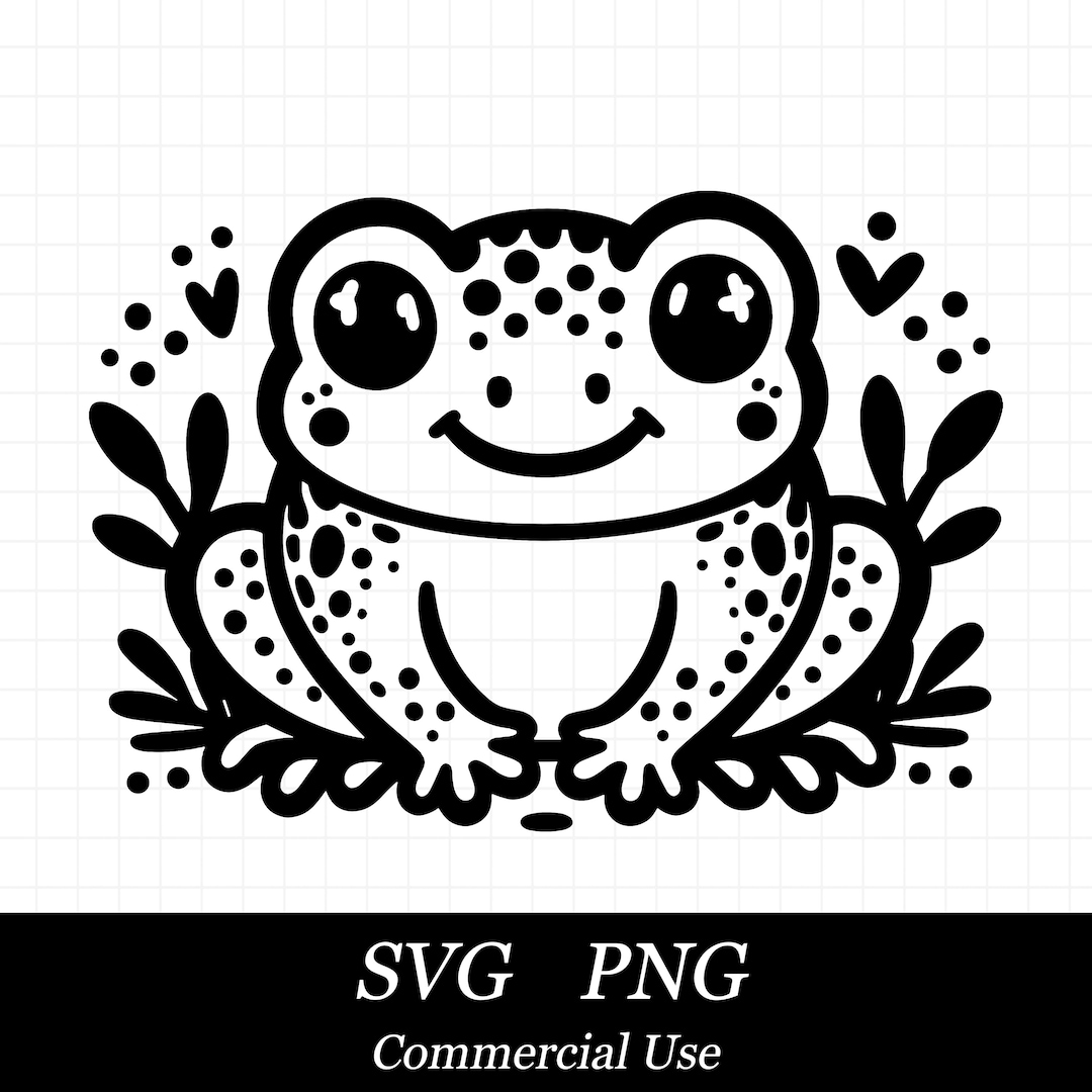 Rana SVG, Rana PNG, Corazones de Rana Svg, Archivos SVG para Cricut ...
