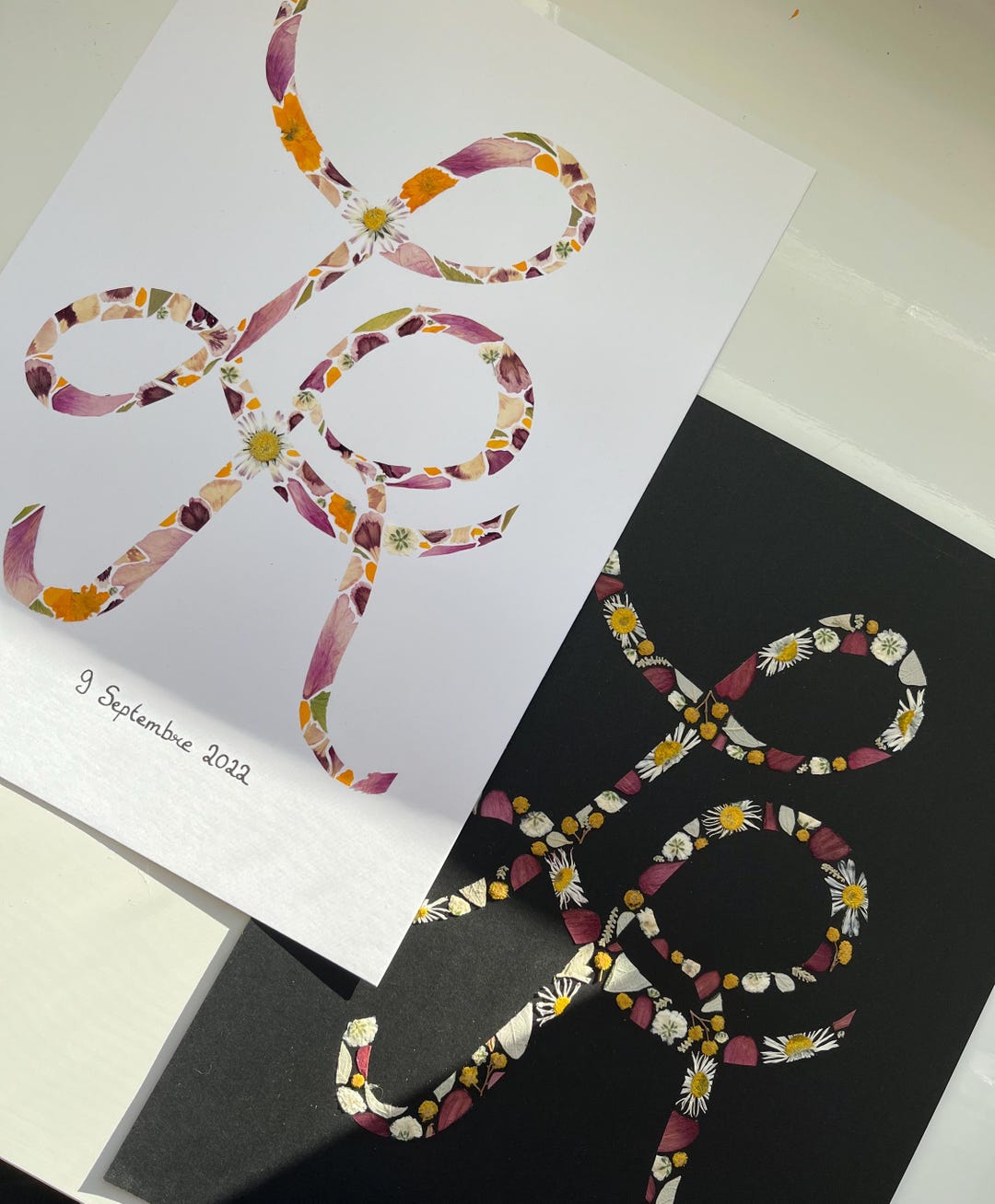 Customizable Intertwined Letters Herbarium - Etsy