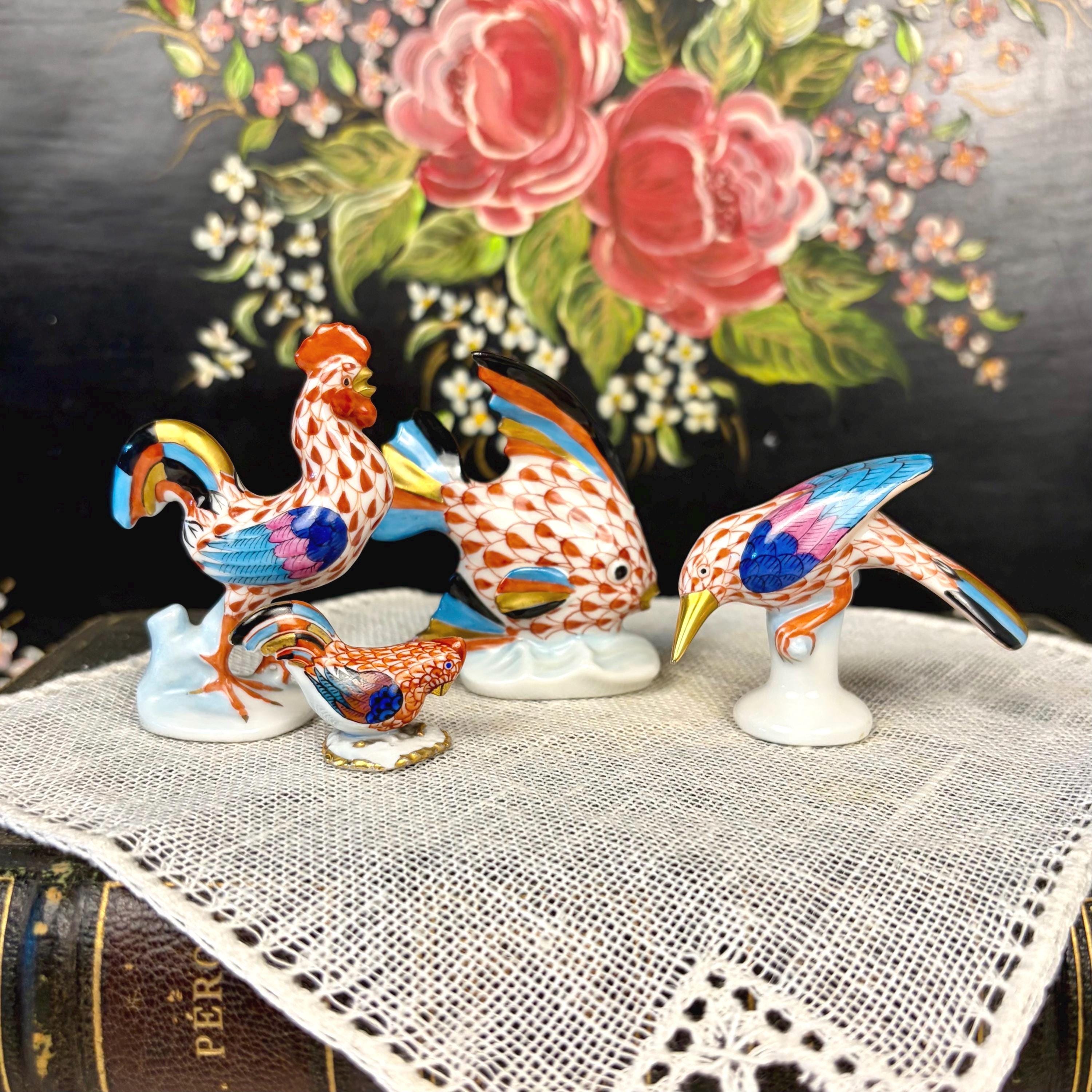 HEREND HUNGARY 透かし編み花柄プレート24cm稀少 Herend Hungary Hand Painted Porcelain - Etsy
