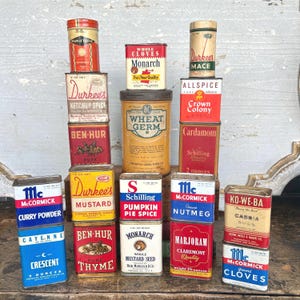 Choice of Vintage Spice Tins-Part 1