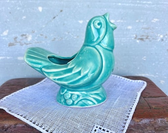 Vintage Mccoy Pottery Singing Bird Planter in Turquoise - Etsy