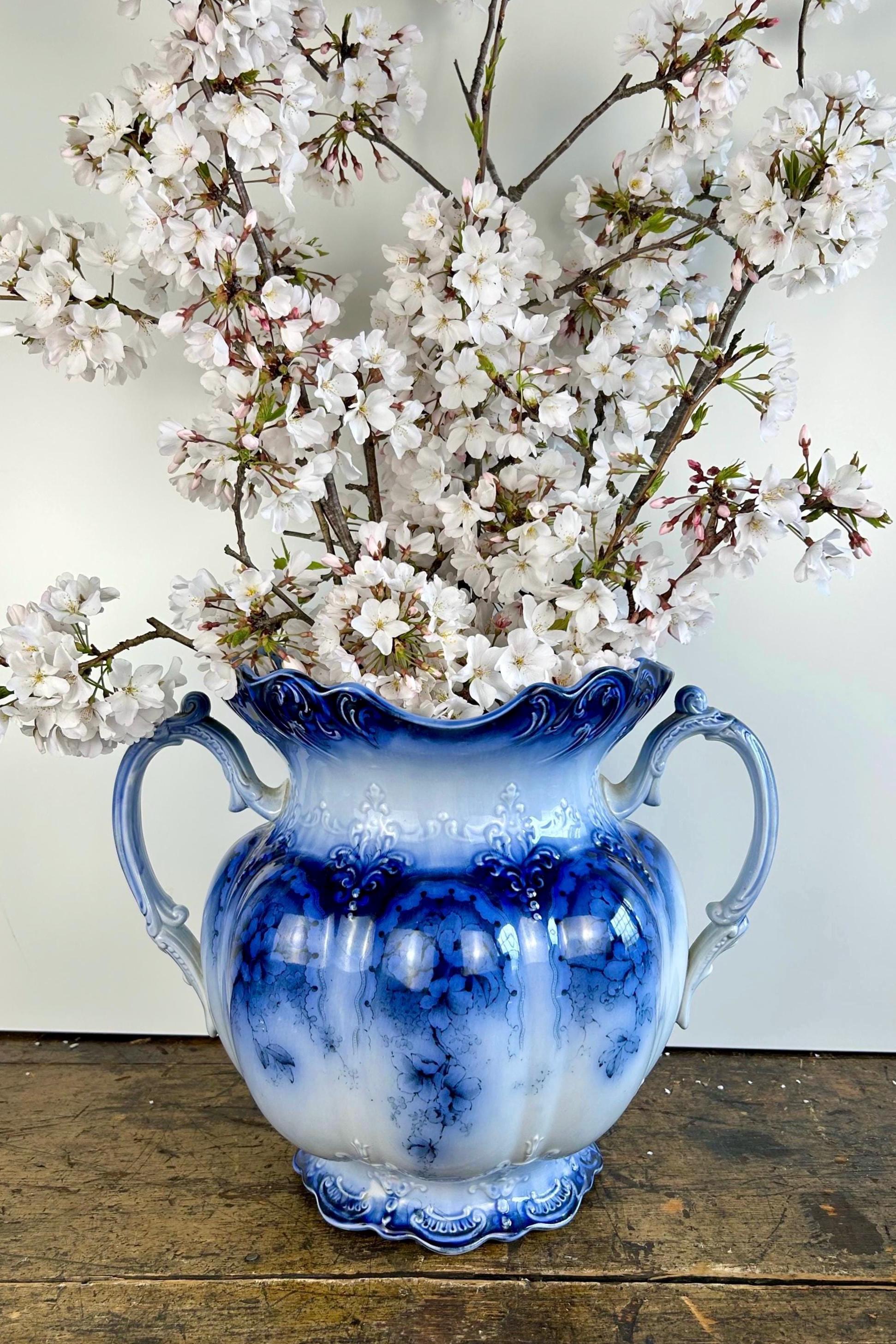 アンティーク　フローブルーチルドレン　森の中の子供達　フローブルー　ジャグ Large 12 Inch Antique Victorian Wood and Sons Flow Blue