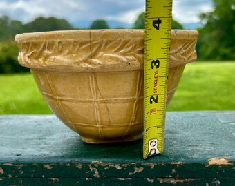 Antique Mccoy Pottery Very Rare Number 6 Yellow Ware