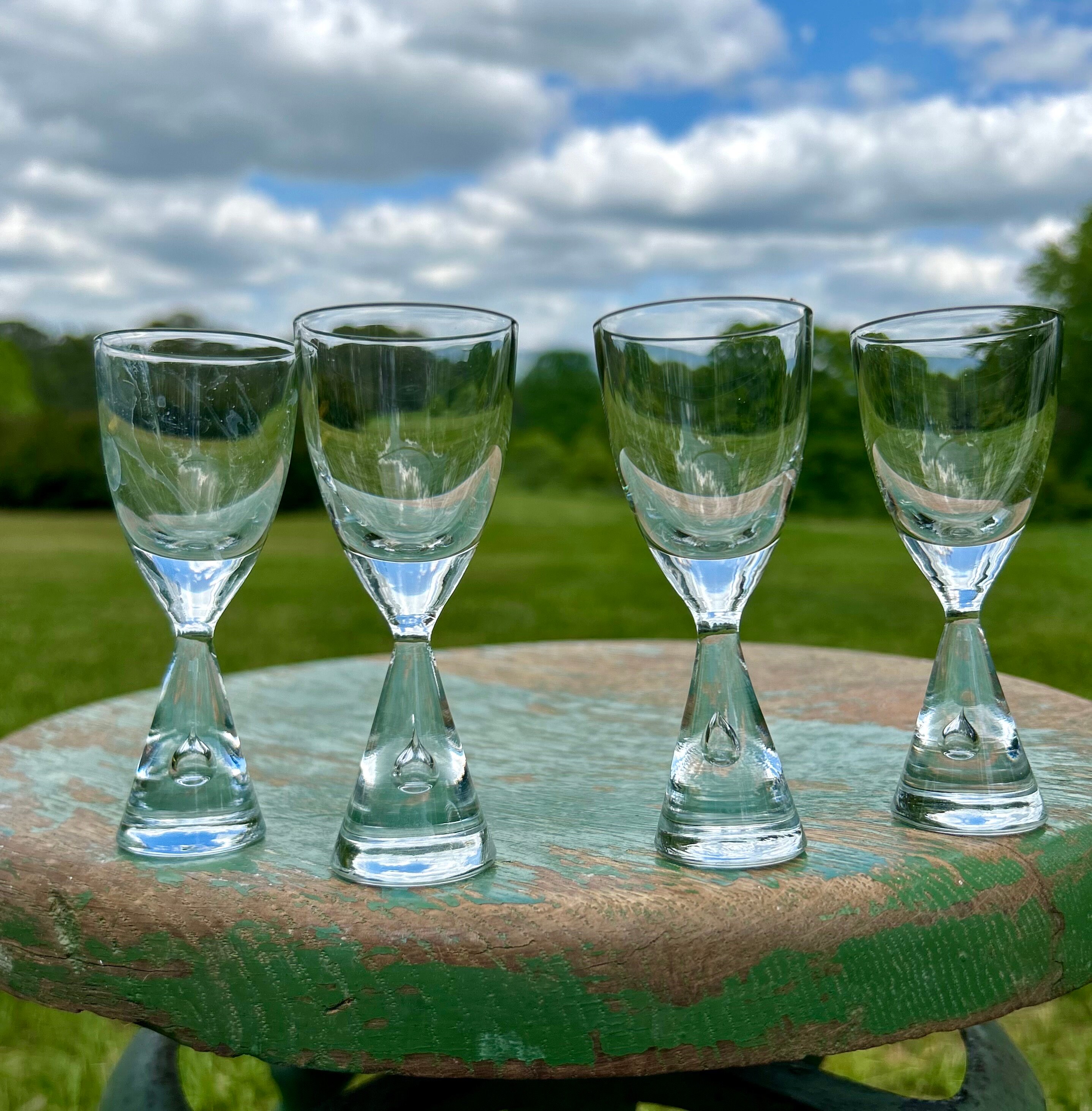 Set of 4 Holmegaard “princess“ Shot/cordial Glasses, Vintage