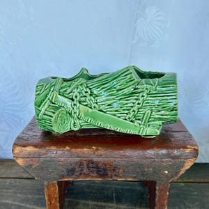 Vintage McCoy Pottery Ceramic Log Planter