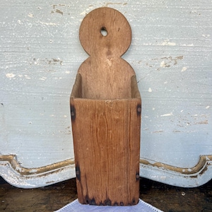 Primitive Antique Handmade Hanging Knife Scrub Scouring Box