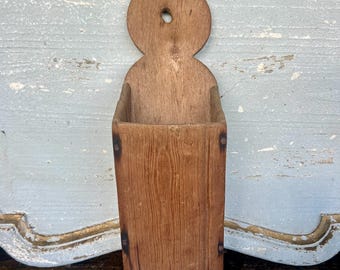 Primitive Antique Handmade Hanging Knife Scrub Scouring Box