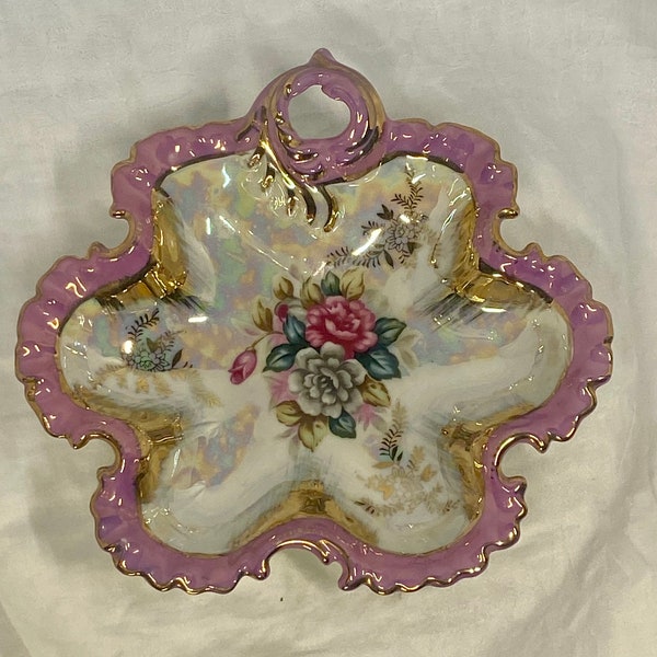 Vintage Luster Ware Nappy Candy Dish