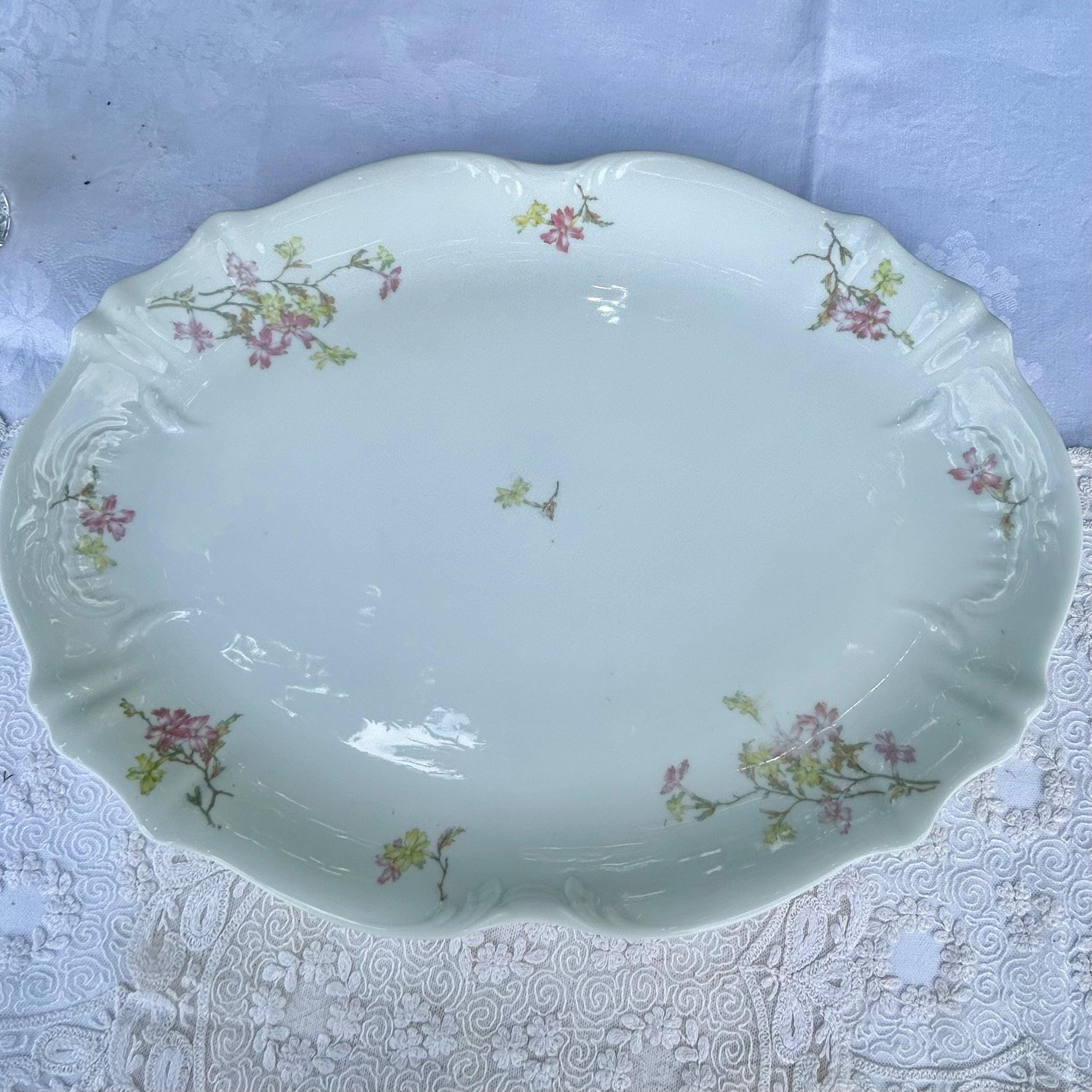 Theo Haviland France Limoges Pattern 126, Pink and Yellow Apple