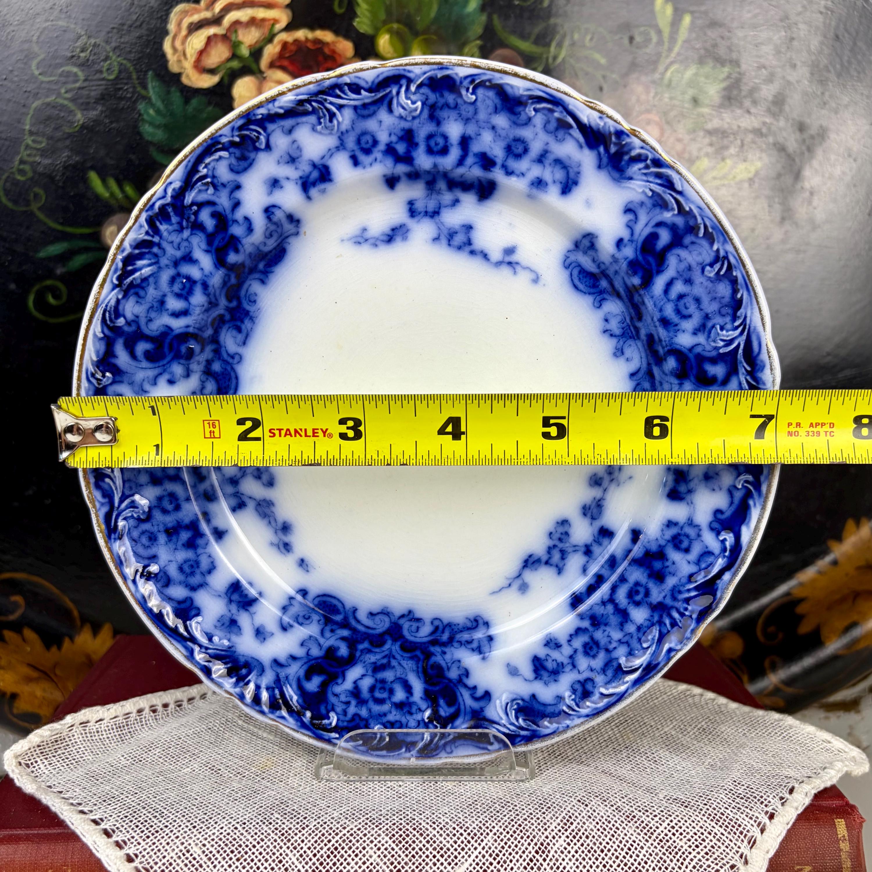 【BURSLEM】アンティーク　プレート Extremely Rare Antique Flow Blue Ford and Sons Burslem