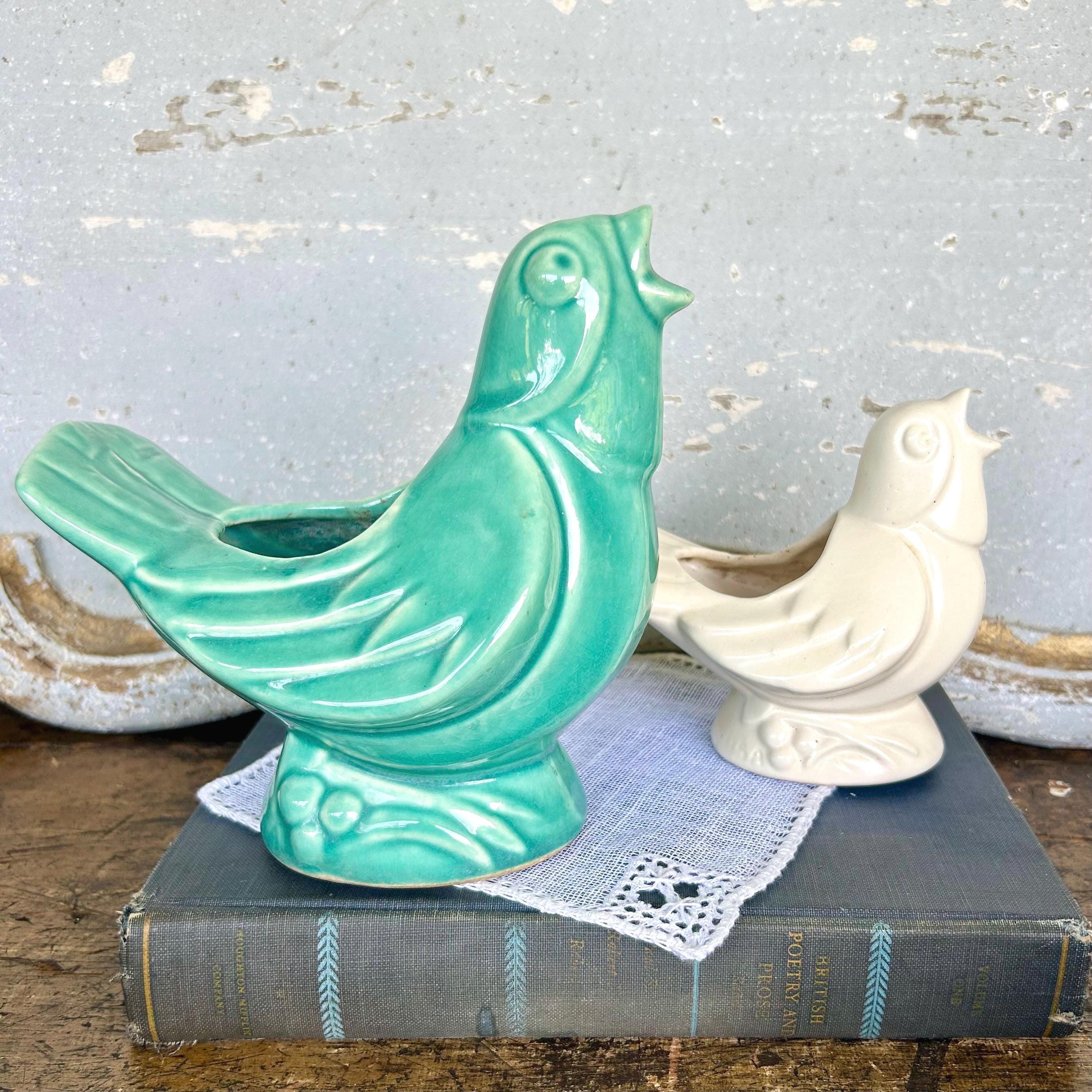 Large 7 Inch Vintage Mccoy Singing Bird in Turquoise - Etsy