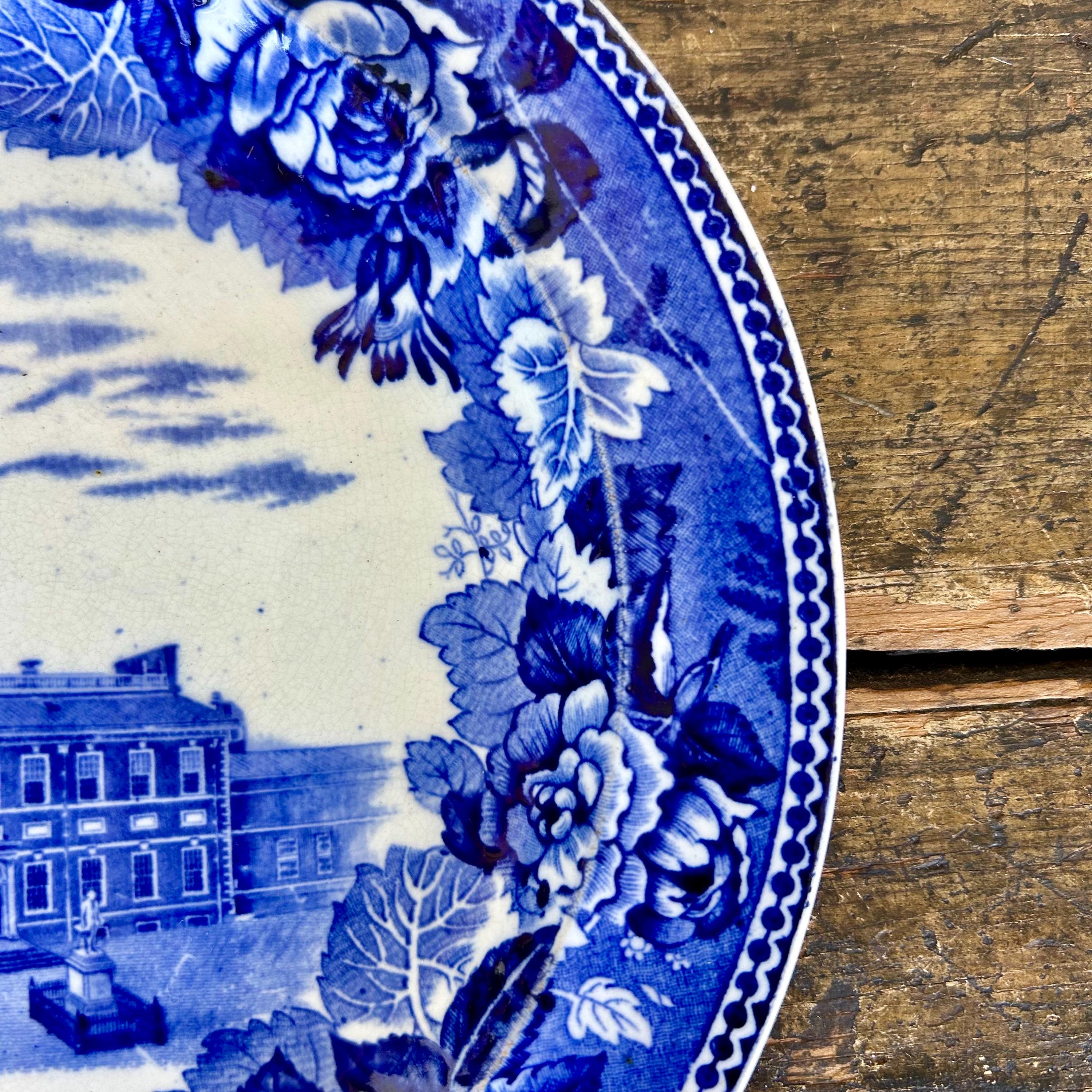 Antique Vintage Wedgwood of Etruria Historical Blue and White