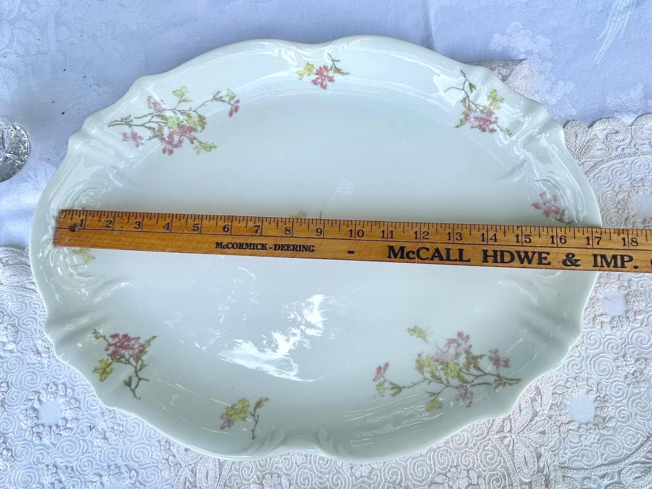 Theo Haviland France Limoges Pattern 126, Pink and Yellow Apple