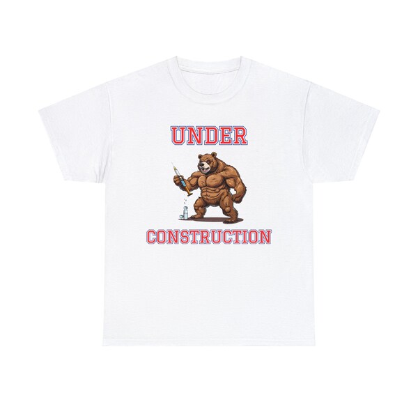 UNDER CONSTRUCTION - Retro Cartoon T Shirt, Weird T Shirt, Meme T Shirt, Unisex, controversial T shirt