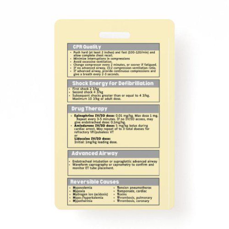 Pediatric Cardiac Arrest Algorithm (PALS) | Nursing Badge Buddies - Etsy