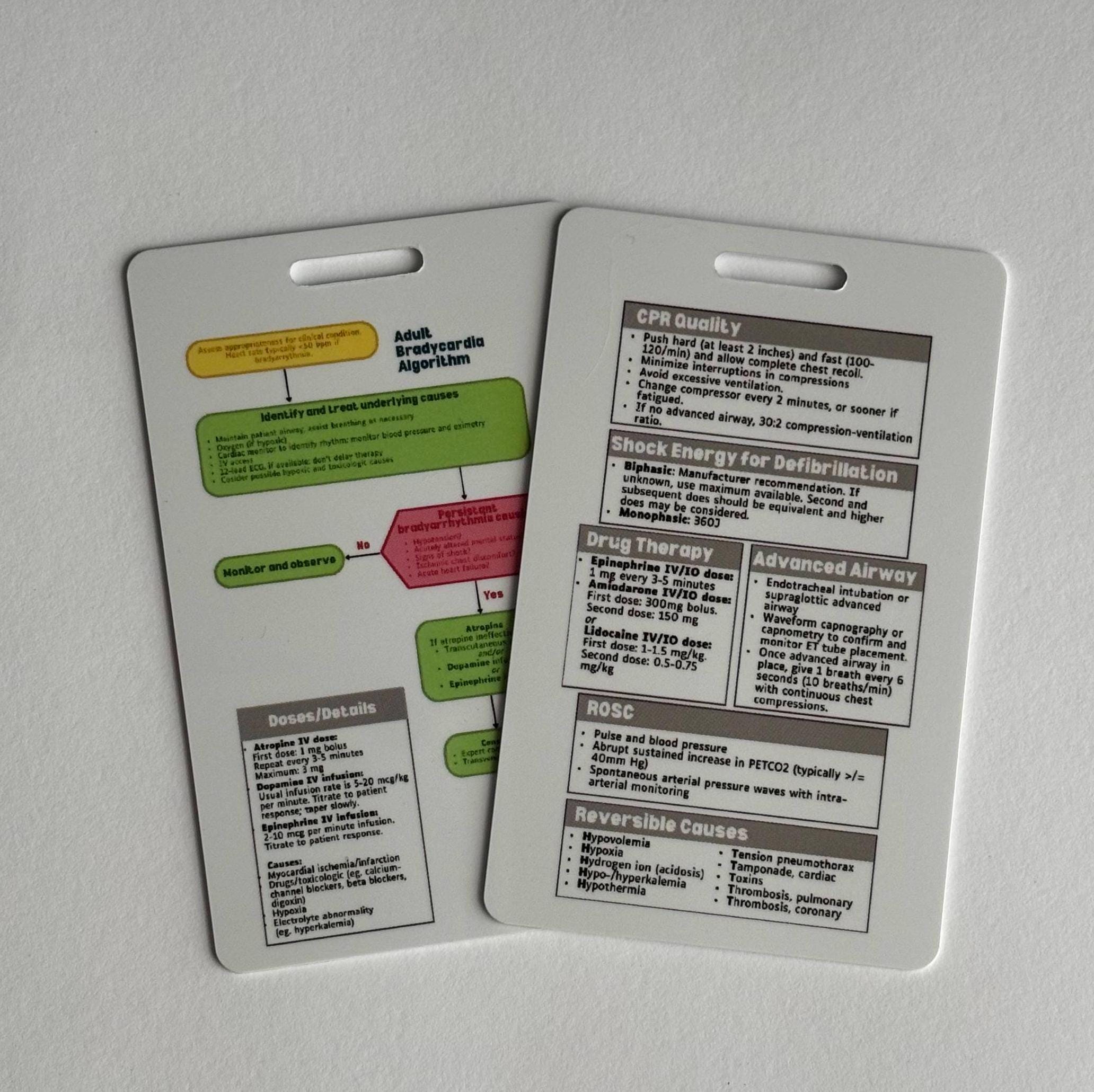 ACLS Badge Buddy | AHA ACLS Guidelines & Algorithms - Etsy UK