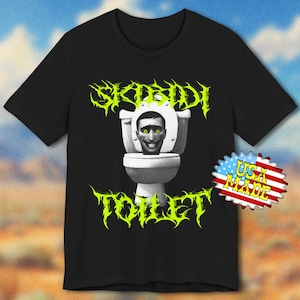 Skibidi Toilet T-Shirt, Meme Shirt, Metal Shirt, Funny Meme T-Shirt, Brutalism, Metal band tee parody