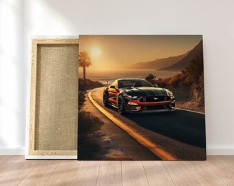 Ford Mustang Printable Digital Car Artwork, Digital Wall Painting, Car Posters, Car Enthusiast Gift