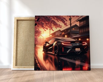Honda NSX Design Digital Artwork, Printable Wall Art, Digital Wall Painting, Honda Canvas Print, Car Posters, Enthusiast Gift