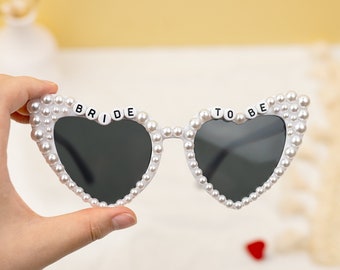 Personalized Bride To Be Sunglasses,Bride Sunglasses,Bride Pearl Sunglasses,Bride Heart Sunglasses,Bridal Shower,Bachelorette Sunglasses