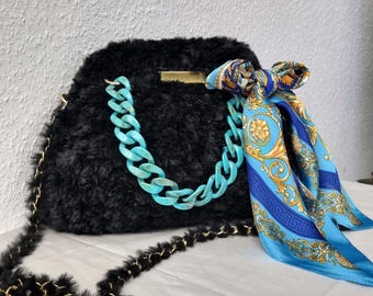 Handtasche, Kuscheltasche, Wintertasche, Schultertasche, Unikat