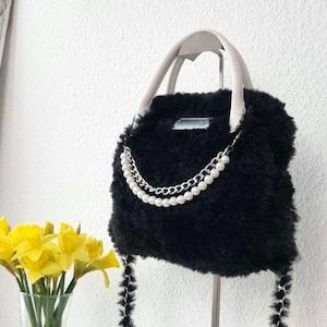 handbag, cozy bag, winter bag, shoulder bag, crochet bag, crochet bag