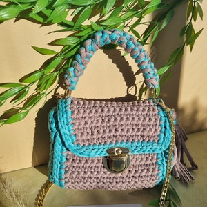 Stylish crochet handbag, shoulder bag, crossbody bag, trendy bag,
