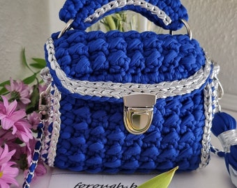gehäkelte Mini Handtasche,  Schultertasche, Crossbody-Tasche, sehr elegant