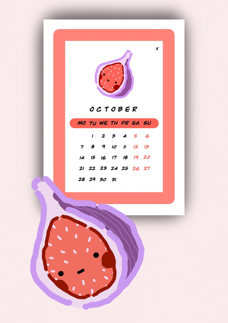 Printable 2024 Calendar Mini Cute Calendar Minimal 2024 Calendar Cute