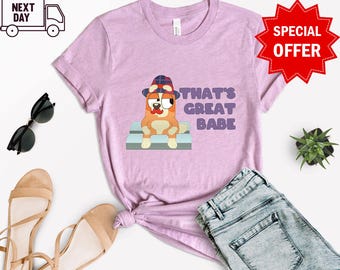 Camiseta con personajes de Bluey Bingo, regalo de cumpleaños personalizado