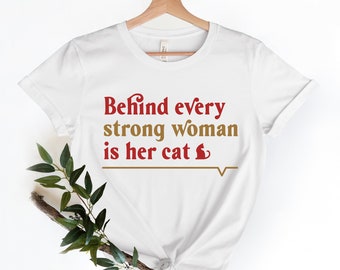 Strong Woman Cat Shirt: Bella Canvas Unisex Tee