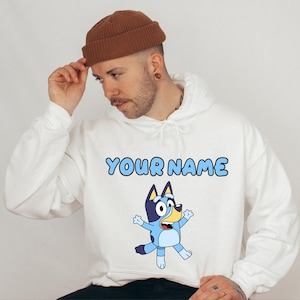 Custom Bluey Hoodie, Bluey Characters Personalized Sweatshirt, Bluey Characters Customized Gift, Bluey Sweater, Personalized Bluey Bingo Tee