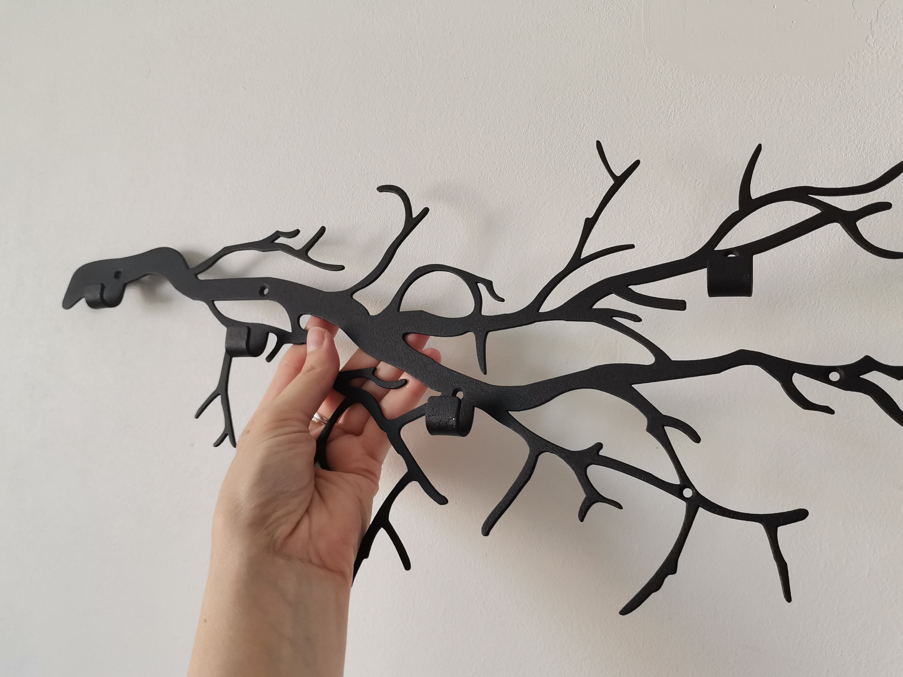 Coat Rack Wall Mounted Organizer for Jackets, Hats, Bags Modern Wall