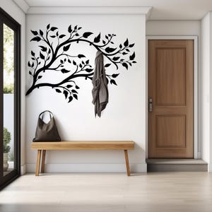 Extra Large Tree Branch Coat Rack Wall Mount, Modern Entryway Organizer, Decor Hooks, Hat Rack, Wall hooks Unique, Hat Hanger Farmfouse