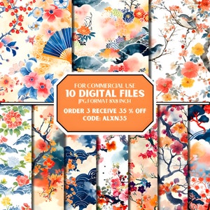 Japanisches Nihanga Muster, 300 DPI, 300 DPI, Japanisches Musterdesign