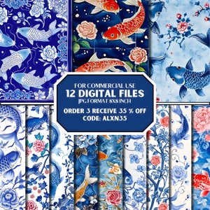Chinoiserie Digital Paper, Chinese Patterns,chinese Endless Paper, 300 ...