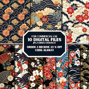 Japanisches Nihanga Muster, 300 DPI, 300 DPI, Japanisches Musterdesign