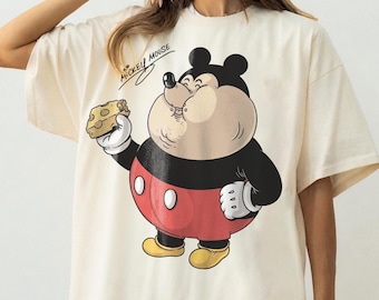 Camiseta Comfort Colors de Mickey Gordo, Camisetas de Mickey Lindas, Camiseta Retro de Mickey, Camiseta de Mouse, Camiseta para Vacaciones en Familia, Viaje en Familia, Amante de Mickey