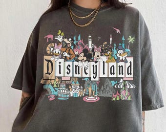 Retro Disneyland Resort Comfort Colors Shirt, Vintage Disneyland Parks Shirt, Mickey and Friends Tee, Magic Kingdom Tee,Disney Family Shirts